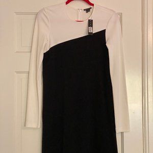 Theory Black & White sheath dress